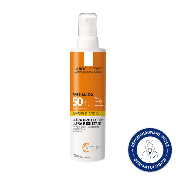 La Roche-Posay Anthelios niewidoczny spray do ciała z filtrem SPF50+, 200 ml_2