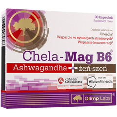 Chela-Mag B6 Ashwagandha + Żeń-Szeń suplement diety, 30 kaps./1 opak._1
