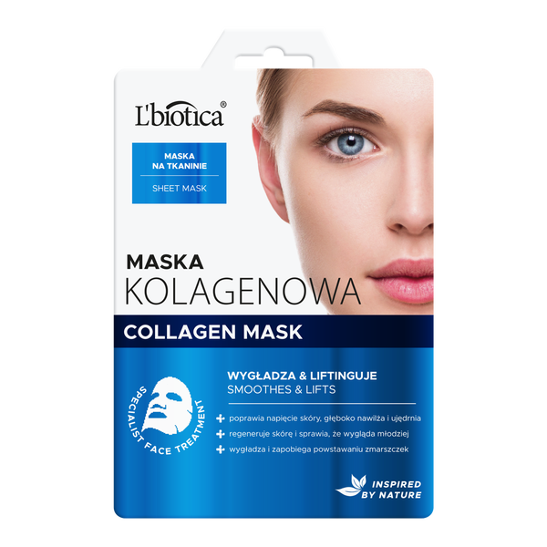 L'biotica Collagen kolagenowa maska na tkaninie do twarzy, 23 ml_2