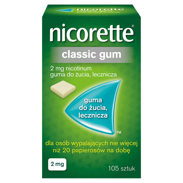 Nicorette Classic guma do żucia 2 mg, 105 szt./1 opak._1