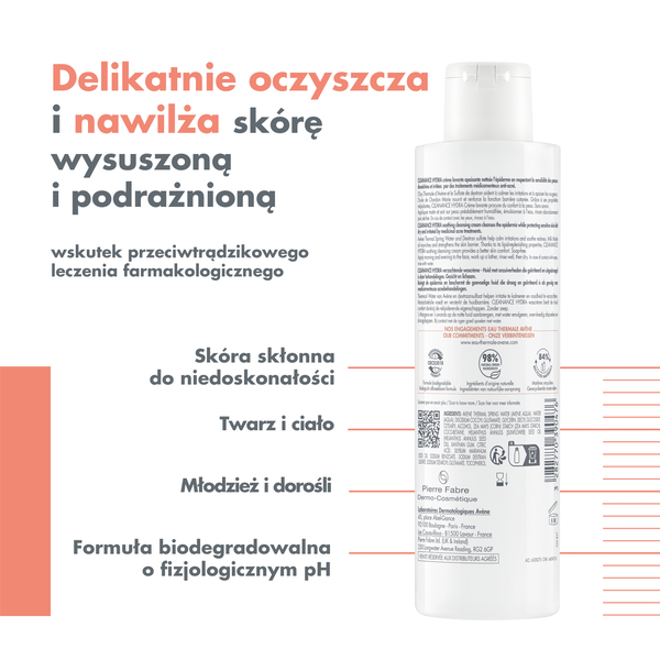 Avène Cleanance Hydra oczyszczający krem łagodzący do mycia twarzy, 200 ml_6