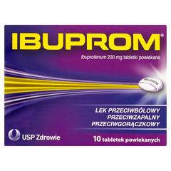 Ibuprom lek przeciwbólowy, 10 tabl./1 opak._2