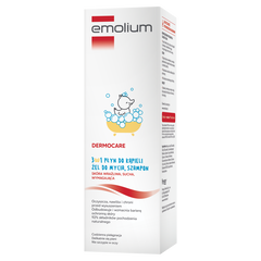 Emolium Dermocare płyn do kąpieli, żel do mycia ciała i szampon do włosów 3w1, 400 ml_2
