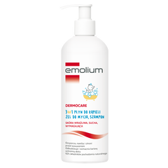 Emolium Dermocare płyn do kąpieli, żel do mycia ciała i szampon do włosów 3w1, 400 ml_1