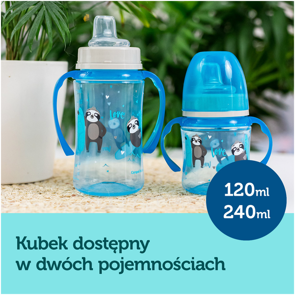 Canpol Babies Easy Start Exotic Animals kubek treningowy silikonowy zielony, poj. 240 ml_4