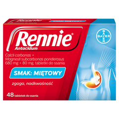 Rennie Antacidum tabletki do ssania smak miętowy, 48 tabl./1 opak._1