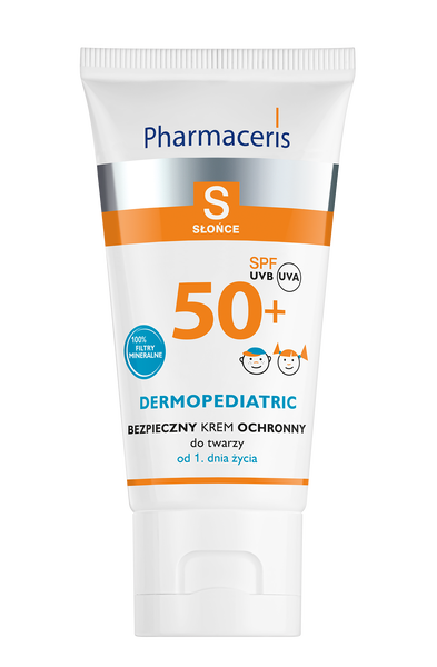 Pharmaceris S bezpieczny krem ochronny do twarzy dla dzieci z SPF50+, 50 ml_1