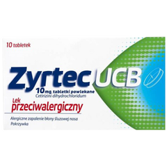 Zyrtec UCB lek przeciwalergiczny, 10 tabl./1 opak._1