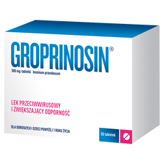 Groprinosin lek przeciwwirusowy zwiększający odporność, 50 tabl./1 opak._1