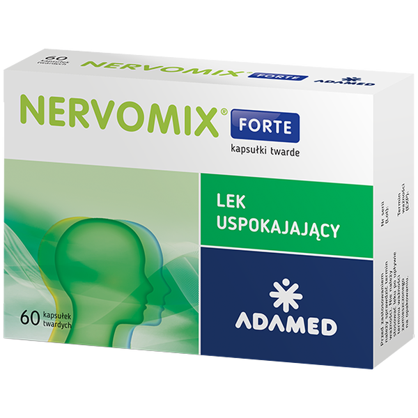 Nervomix Forte lek działający uspokajająco i ułatwiającym zasypianie, 60 kaps./1 opak._1