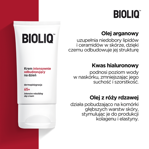 Bioliq intensywnie odbudowujący krem do twarzy 65+ na dzień, 50 ml_4