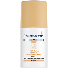 Pharmaceris F Sun-Correction fluid ochronno-korygujący najwyższa ochrona SPF50+ 01 ivory, 30 ml_1