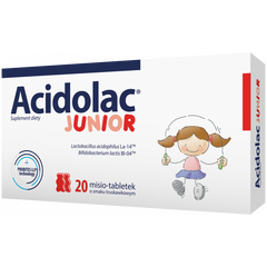 Acidolac Junior suplement diety o smaku truskawki, 20 tabl./1 opak._2