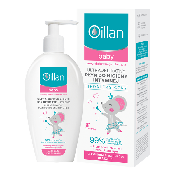 Oillan Intima ultra delikatny płyn do higieny intymnej dla dzieci powyżej 1 roku życia, 200 ml_1