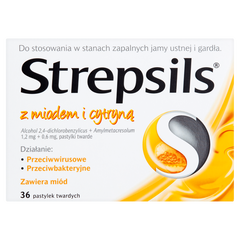Strepsils pastylki twarde do ssania na gardło, 36 szt./1 opak._1