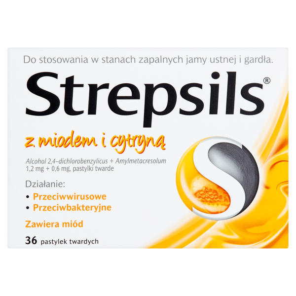 Strepsils pastylki twarde do ssania na gardło, 36 szt./1 opak._1