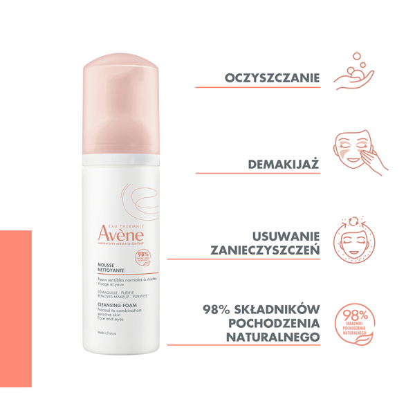 Avène pianka oczyszczająca do twarzy, 150 ml_2