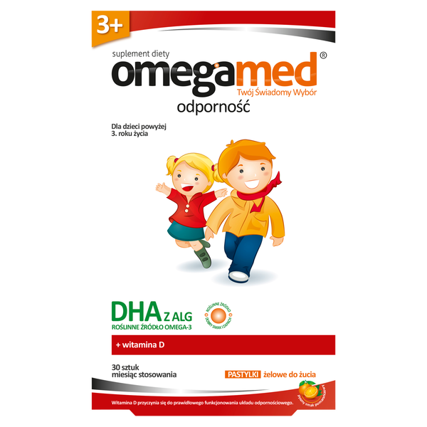 Omegamed Odporność 3+ pastylki żelowe do żucia dla dzieci powyżej 3 roku życia, 30 szt./1 opak._1