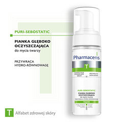 Pharmaceris T Puri-Sebostatic pianka głęboko oczyszczająca do mycia twarzy przywracająca hydro–równowagę, 150 ml_2