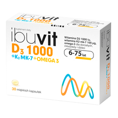 Ibuvit D3 1000 + K2 Mk-7 Omega3 suplement diety, 30 kaps./1 opak._2