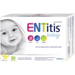 Entitis Baby suplement diety o smaku bananowym dla niemowląt powyżej 6 miesiąca życia i dzieci, 30 sasz./1 opak._1