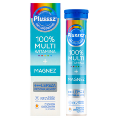 Plusssz 100% Multiwitamina+Magnez tabletki musujące, 20 tabl./1 opak._1