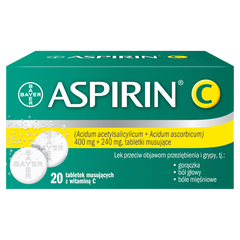 Aspirin C tabletki musujące, 20 tabl./1 opak._1
