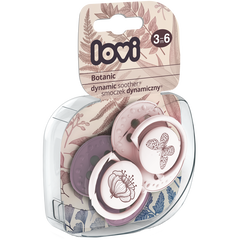 Lovi Botanic Boy silikonowy smoczek dynamiczny 3-6 msc, 2 szt./1 opak._1