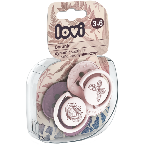 Lovi Botanic Boy silikonowy smoczek dynamiczny 3-6 msc, 2 szt./1 opak._1