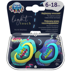 Canpol Babies Neon Love smoczek silikonowy symetryczny 6-18 msc, 2 szt./1 opak._1
