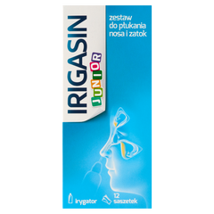 Irigasin Junior proszek do rozpuszczania, irygator + 12 sasz./1 opak._1