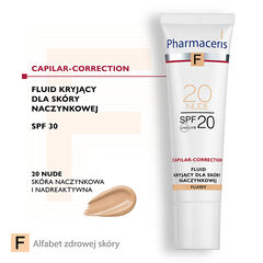 Pharmaceris F Capilar-Correction fluid kryjący dla skóry naczynkowej SPF20 20 nude, 30 ml_2