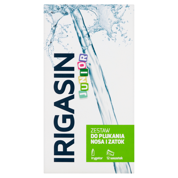 Irigasin Junior proszek do rozpuszczania, irygator + 12 sasz./1 opak._2