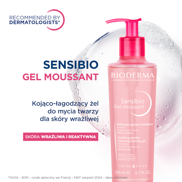 Bioderma SENSIBIO łagodząco-nawilżający żel micelarny do oczyszczania twarzy, 200 ml_3