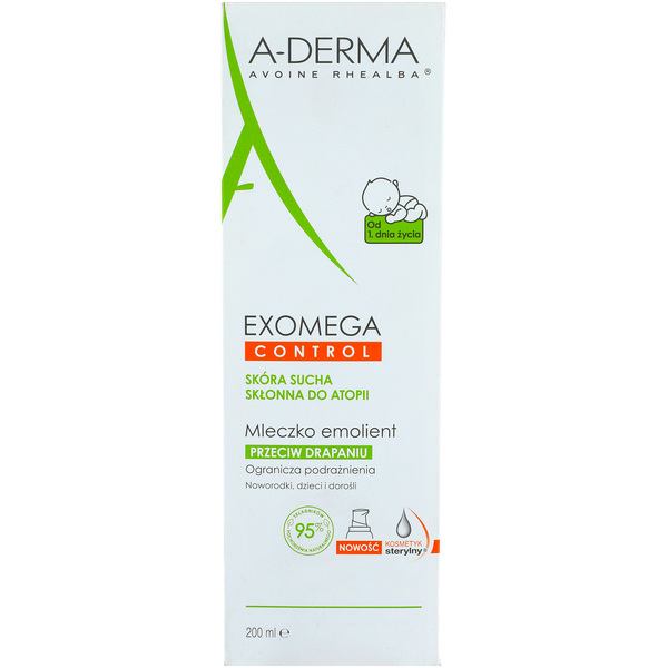A-Derma Exomega Control mleczko emolientowe do ciała dla skóry suchej i skłonnej do atopii, 200 ml_3