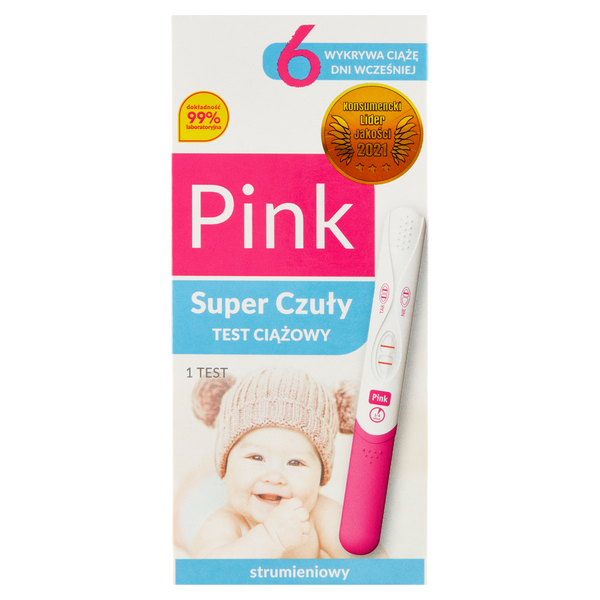 Domowe Laboratorium wyrób medyczny: super czuły test ciążowy strumieniowy, 1 szt._1
