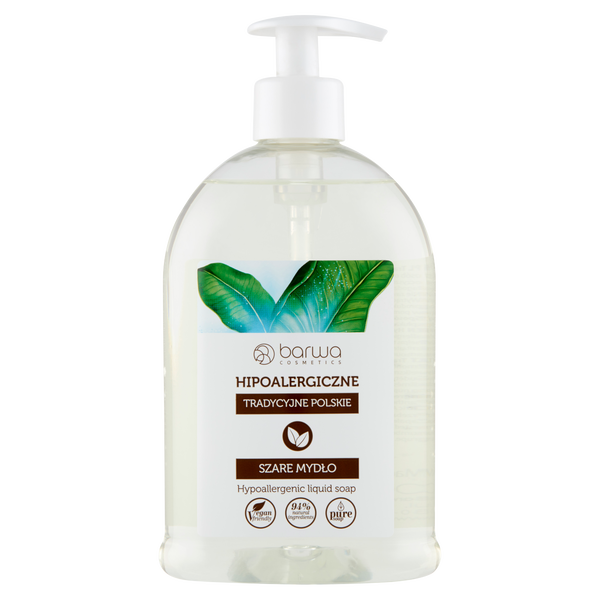 Barwa Cosmetics hipoalergiczne tradycyjne polskie szare mydło w płynie, 500 ml_1