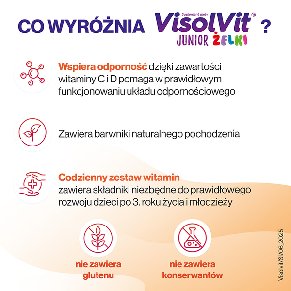 Visolvit junior Junior suplement diety w formie żelek, 50 szt./1 opak._6