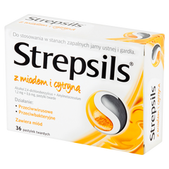 Strepsils pastylki twarde do ssania na gardło, 36 szt./1 opak._2