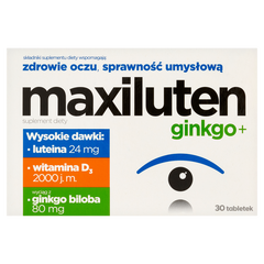 Maxiluten Ginko+ suplement diety, 30 tabl./1 opak._1