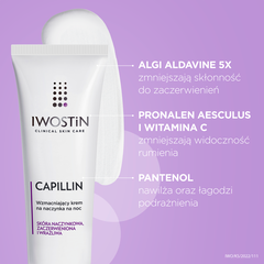 Iwostin Capillin wzmacniający krem na naczynka do twarzy na noc, 40 ml_2