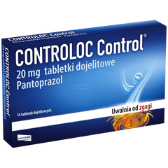 Controloc Control tabletki dojelitowe 20 mg, 14 tabl./1 opak._1