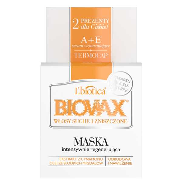 L'biotica Biovax maska do włosów suchych i zniszczonych, 250 ml/1 opak. _2