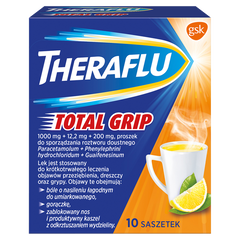 Theraflu Total Grip proszek do sporządzania roztworu doustnego, 10 sasz./1 opak._1