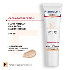 Pharmaceris F Capilar-Correction fluid kryjący dla skóry naczynkowej SPF20 10 porcelain, 30 ml_2