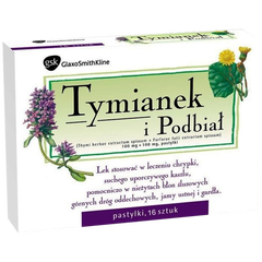 TYMIANEK I PODBIAŁ pastylki do ssania, 16 pastyl./1 opak._1