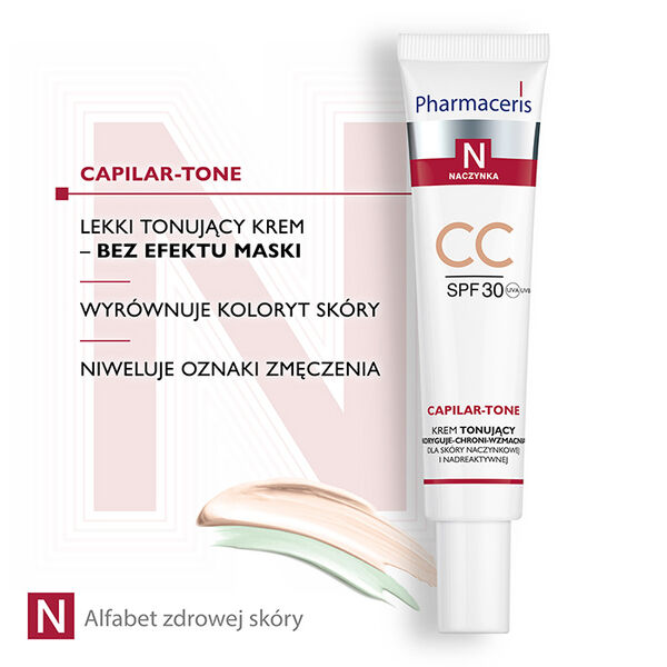 Pharmaceris N Capilar-Tone krem tonujący CC SPF30 dla skóry naczynkowej i nadreaktywnej, 40 ml_6