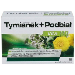 Tymianek+Podbiał  pastylki do ssania na gardło, 18 szt./1 opak._1