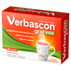 Verbascon Grip Kids suplement diety dla dzieci, 10 sasz./1 opak._2