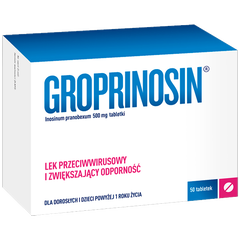 Groprinosin lek przeciwwirusowy zwiększający odporność, 50 tabl./1 opak._2